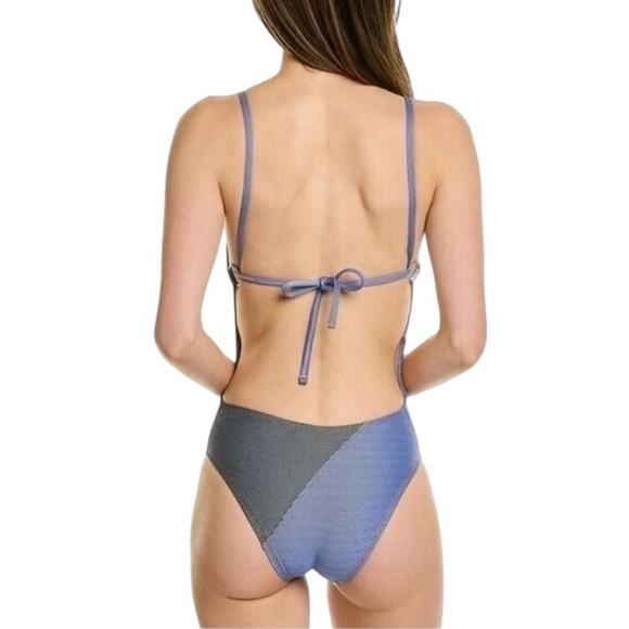 NWT Solid & Striped The Gabby One-Piece Blue Swimsuit - Large - Picture 2 of 4